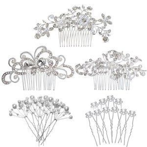 23 PCS Wedding Hair Comb Bridal Hair Accessories, Women Hair Side Comb Crystal